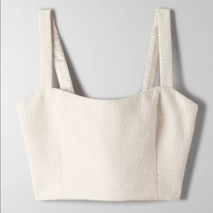 Aritzia Babaton Times Tweed Crop Top